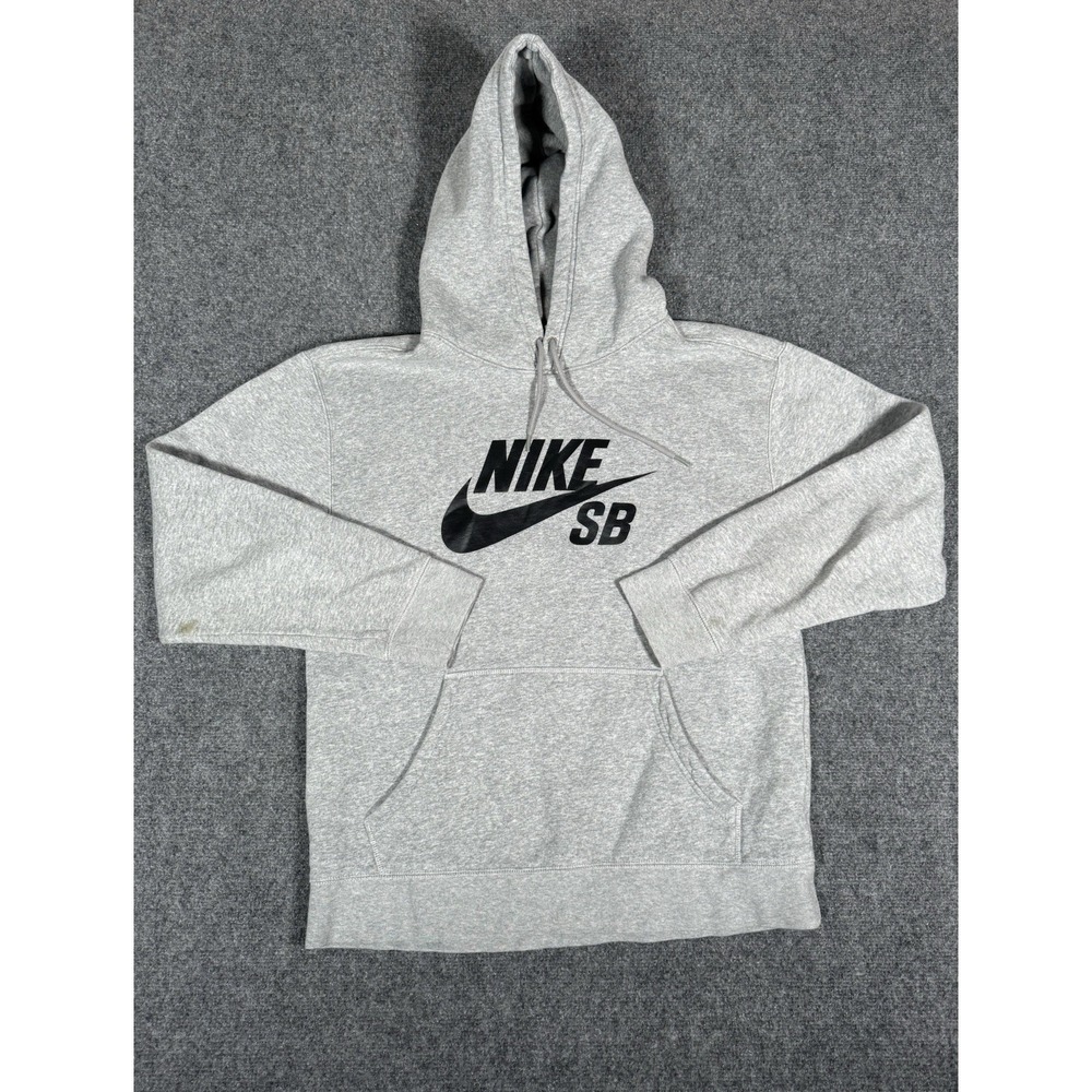 Nike SB Icon Hoodie Mens Gray Size Small Sweatshirt Skateboard Pullover